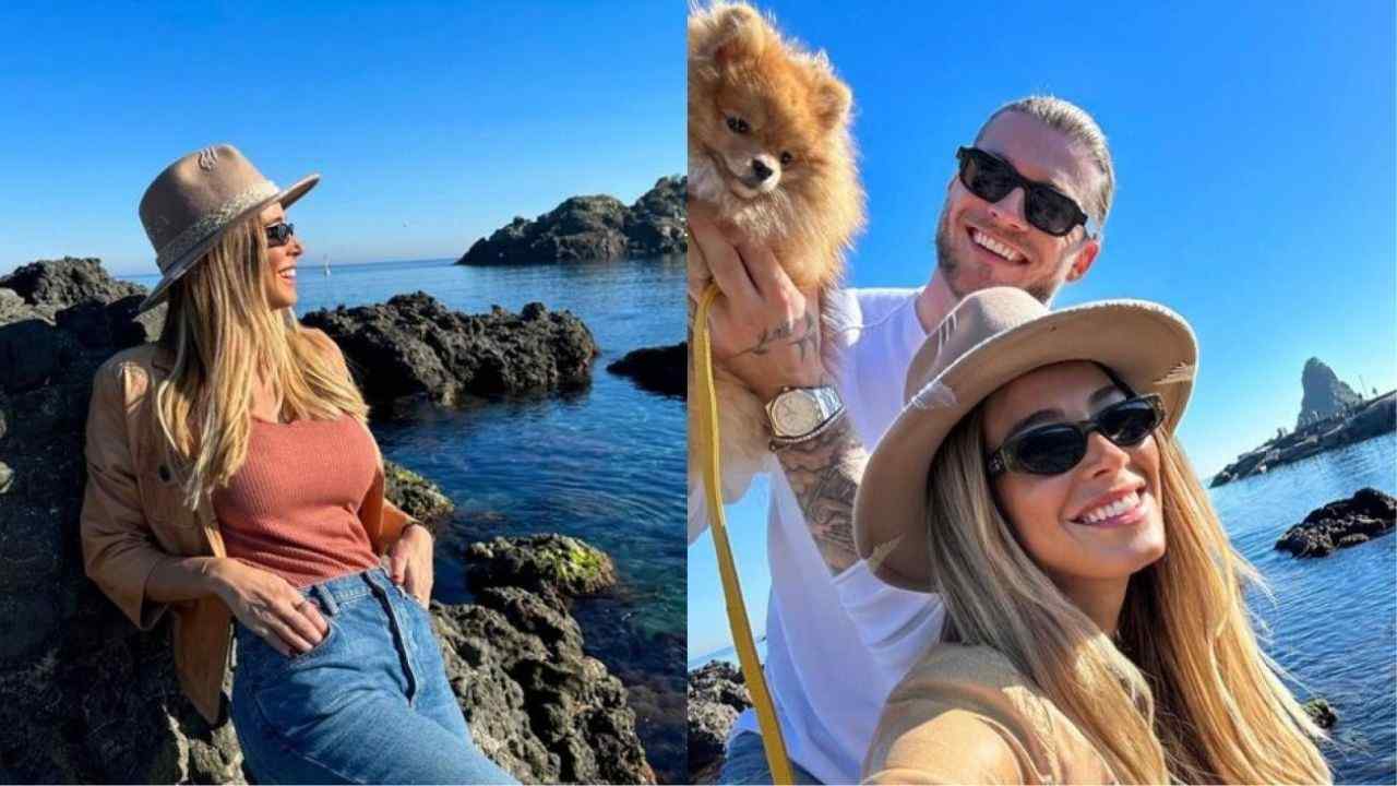 Diletta Leotta è in Sicilia, c'è anche Karius: tempo di presentazioni in famiglia