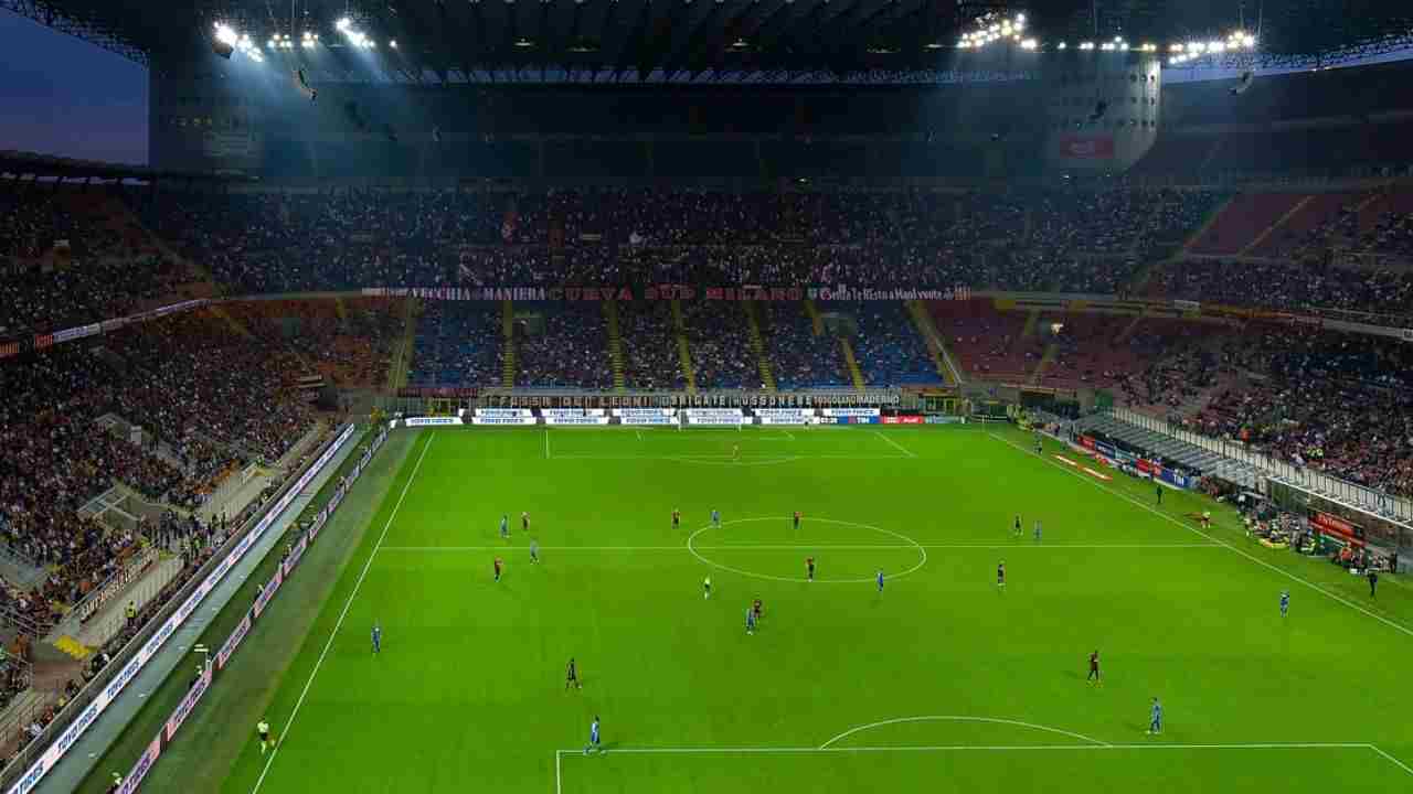 partita calcio San Siro sera