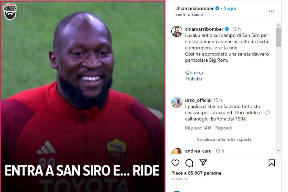 il gesto di Lukaku a San Siro